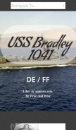 How ussbradley.com looks like on a mobile device such as an iPhone.