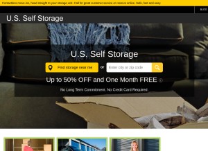 How usselfstorage.com looks like on a tablet such as an iPad.