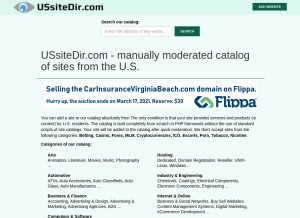 How ussitedir.com looks like on a tablet such as an iPad.