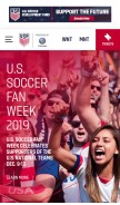 How ussoccer.com looks like on a mobile device such as an iPhone.