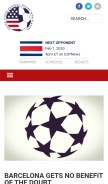 How ussoccerplayers.com looks like on a mobile device such as an iPhone.