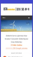 How ustaelektrikci.com looks like on a mobile device such as an iPhone.