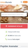 How ustasiburada.com looks like on a mobile device such as an iPhone.