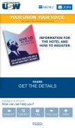 How usw.org looks like on a mobile device such as an iPhone.