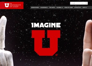 How utah.edu looks like on a tablet such as an iPad.