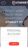 How utarget.ru looks like on a mobile device such as an iPhone.