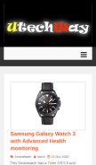How utechway.com looks like on a mobile device such as an iPhone.