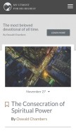 How utmost.org looks like on a mobile device such as an iPhone.