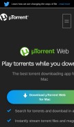 How utorrent.com looks like on a mobile device such as an iPhone.