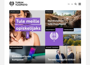 How utu.fi looks like on a tablet such as an iPad.