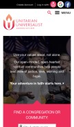How uua.org looks like on a mobile device such as an iPhone.