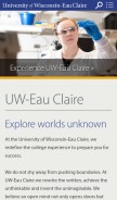 How uwec.edu looks like on a mobile device such as an iPhone.