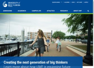 How uwf.edu looks like on a tablet such as an iPad.