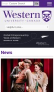How uwo.ca looks like on a mobile device such as an iPhone.