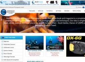 How uwphotographyguide.com looks like on a tablet such as an iPad.