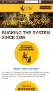 How uwyo.edu looks like on a mobile device such as an iPhone.