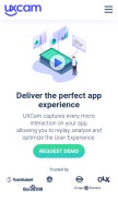 How uxcam.com looks like on a mobile device such as an iPhone.