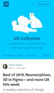 How uxdesign.cc looks like on a mobile device such as an iPhone.