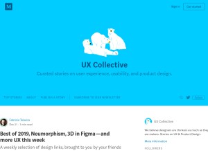 How uxdesign.cc looks like on a tablet such as an iPad.
