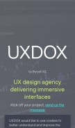 How uxdox.com looks like on a mobile device such as an iPhone.
