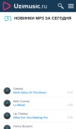 How uzimusic.ru looks like on a mobile device such as an iPhone.