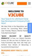 How v3cube.com looks like on a mobile device such as an iPhone.