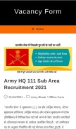 How vacancyform.org looks like on a mobile device such as an iPhone.