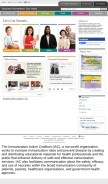 How vaccineinformation.org looks like on a mobile device such as an iPhone.