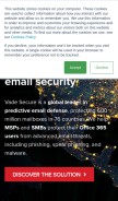 How vadesecure.com looks like on a mobile device such as an iPhone.