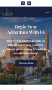 How valinortravel.com looks like on a mobile device such as an iPhone.