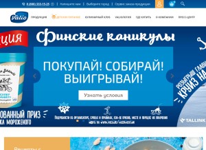 How valio.ru looks like on a tablet such as an iPad.