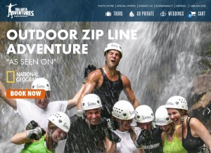 How vallarta-adventures.com looks like on a tablet such as an iPad.