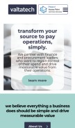 How valtatech.com looks like on a mobile device such as an iPhone.