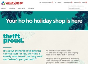 How valuevillage.com looks like on a tablet such as an iPad.