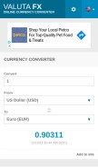 How valutafx.com looks like on a mobile device such as an iPhone.