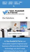How vanausdall.com looks like on a mobile device such as an iPhone.