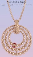 How vancleefarpels.com looks like on a mobile device such as an iPhone.