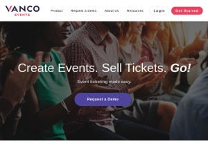 How vancoevents.com looks like on a tablet such as an iPad.