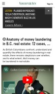 How vancouversun.com looks like on a mobile device such as an iPhone.