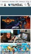 How vandal.net looks like on a mobile device such as an iPhone.