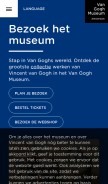 How vangoghmuseum.nl looks like on a mobile device such as an iPhone.