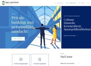 How vanlanschot.com looks like on a tablet such as an iPad.