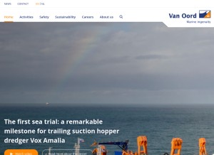 How vanoord.com looks like on a tablet such as an iPad.