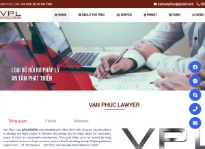 How vanphuclawfirm.com looks like on a tablet such as an iPad.
