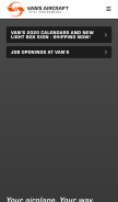 How vansaircraft.com looks like on a mobile device such as an iPhone.