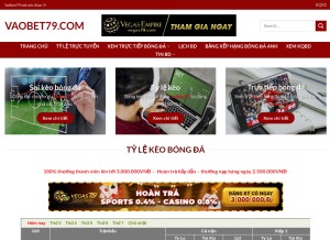 How vaobet79.com looks like on a tablet such as an iPad.