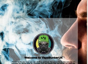 How vapebunkeruk.com looks like on a tablet such as an iPad.
