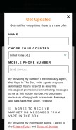 How vapeinthebox.com looks like on a mobile device such as an iPhone.