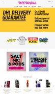 How vapevandal.com looks like on a mobile device such as an iPhone.