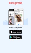 How varagesale.com looks like on a mobile device such as an iPhone.
